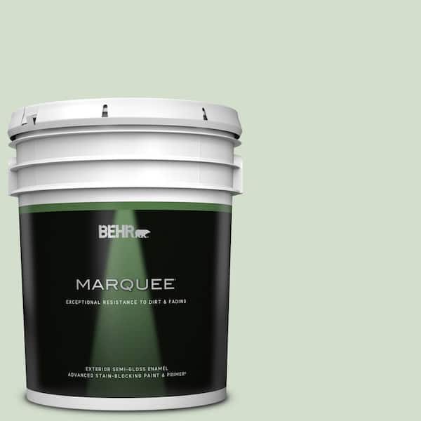 BEHR MARQUEE 5 gal. #440E-2 Herbal Mist Semi-Gloss Enamel Exterior Paint & Primer