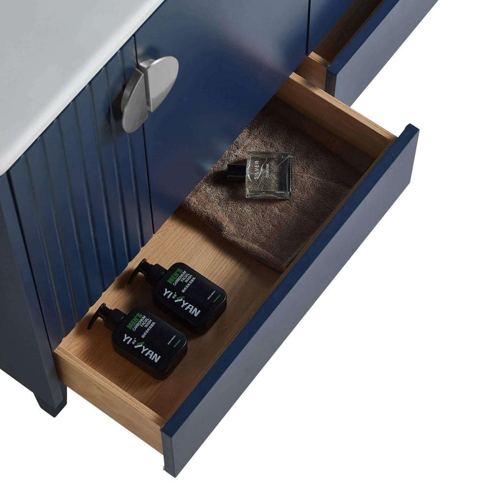 Venezian 48" Navy Blue Single Bathroom Vanity with Chrome Handles