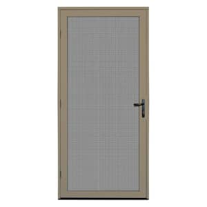 36 in. x 80 in. Desert Sand Surface Mount Ultimate Security Screen Door with Meshtec Screen