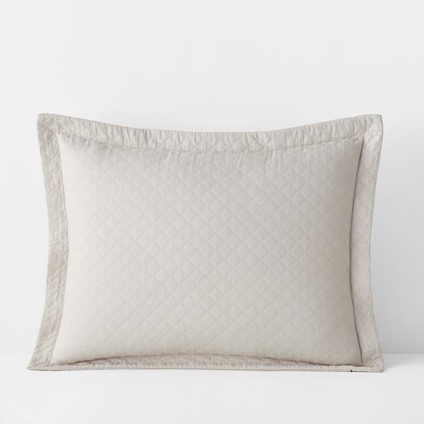 The Company Store Legends Hotel Norfolk Taupe Egyptian Cotton Blend Standard Sham