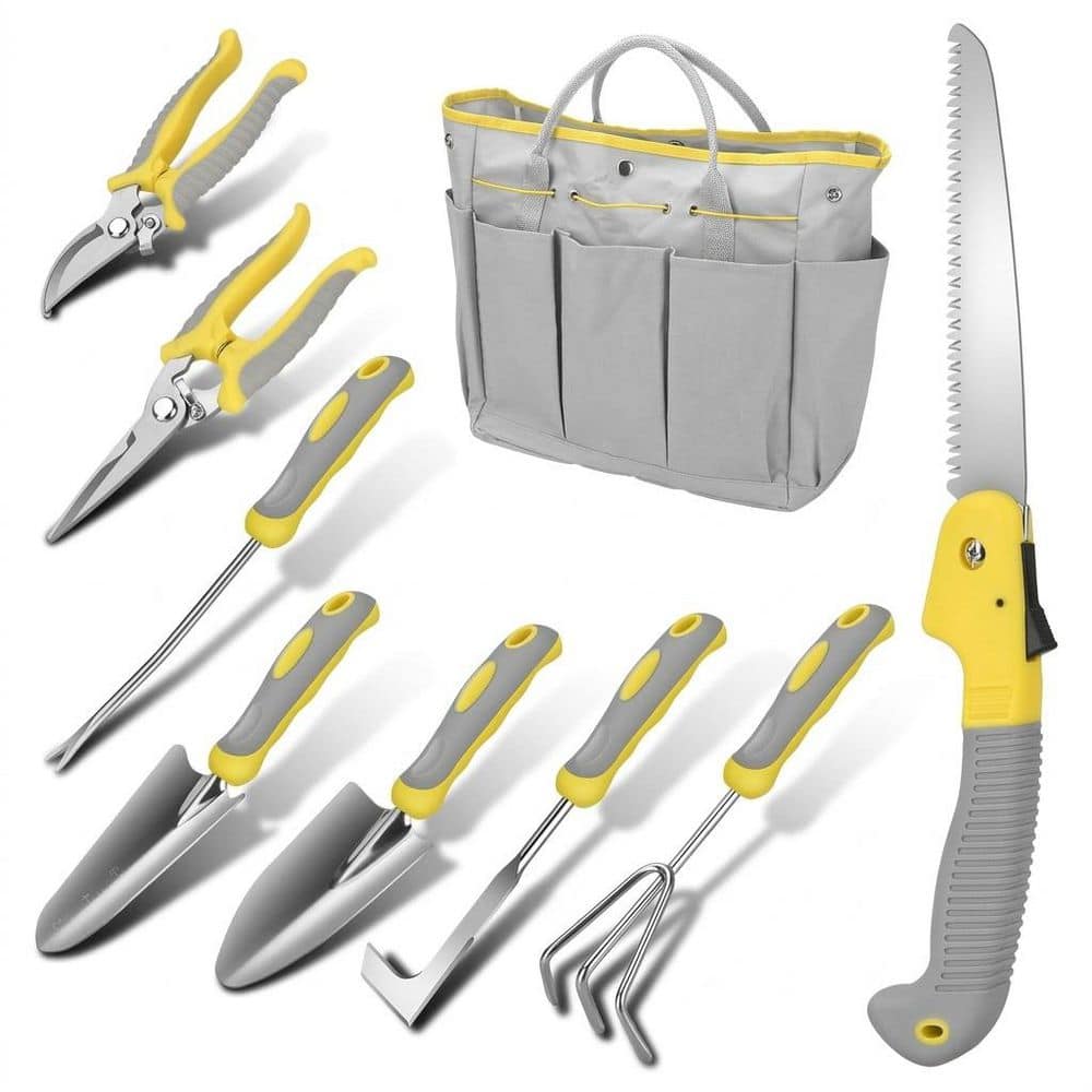 10 Piece Garden Tool Set Heavy Duty Stainless Steel Gardening Hand Tools with Tote Bag for Digging Weeding price history on PriceWatchPro