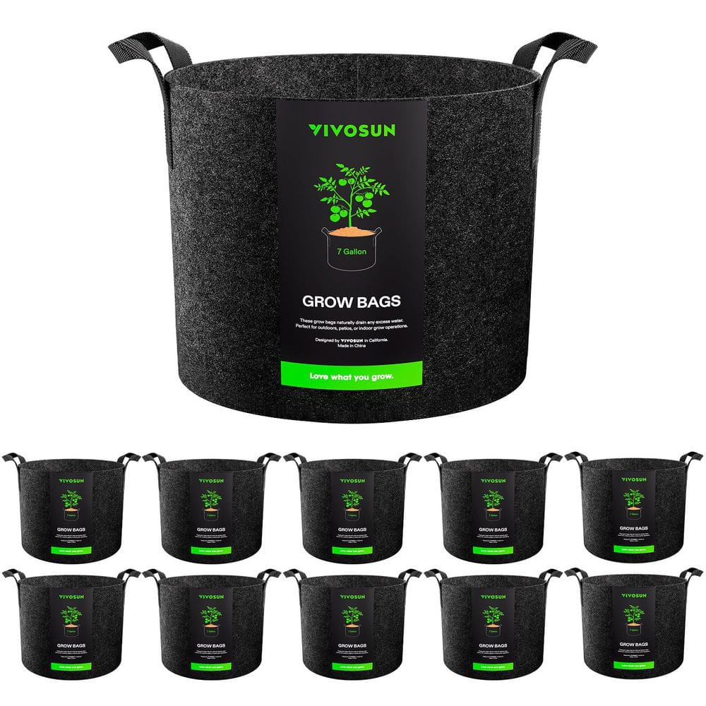 7 gal. Heavy Duty Thickened Nonwoven Fabric Plant Grow Bags with Handles (10-Pack) price history on PriceWatchPro