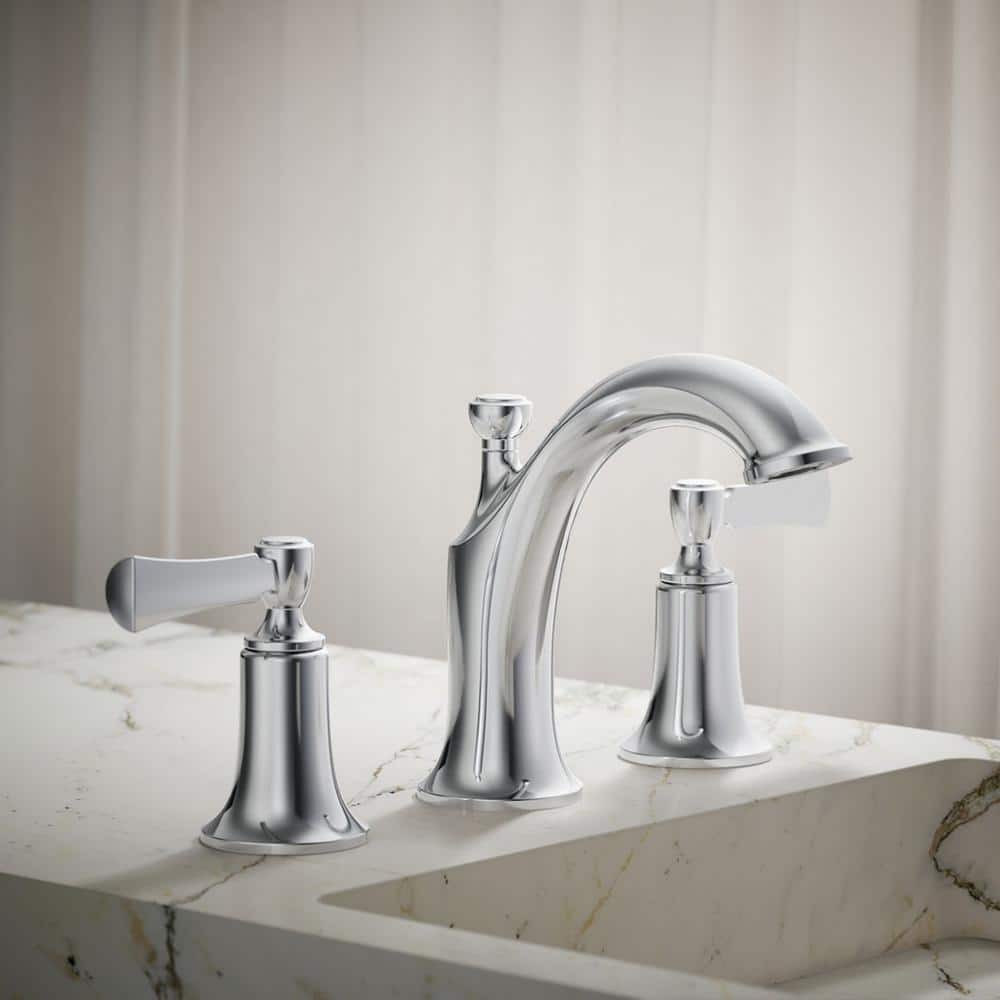 Elliston Classic Polished Chrome 8" Widespread Bathroom Faucet