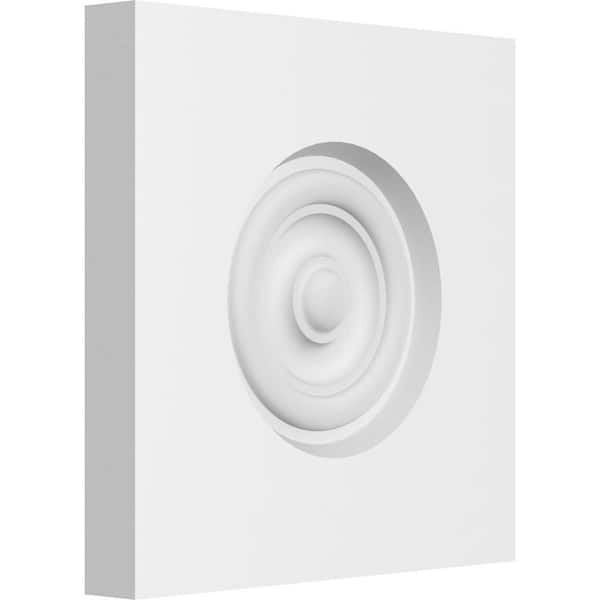 Ekena Millwork 6 in. W x 6 in. H x-3/4 in. P Standard Sedgwick Bullseye Rosette with Square Edge (4-Pack)