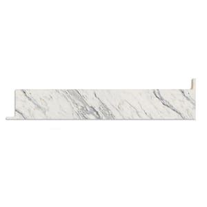 Wilsonart Laminate End Splash Kit in Textured Calcutta Marble with Eased Edge