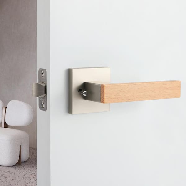 Summit Satin Nickel Passage Hall/Closet Modern Door Handle (Right Hand)