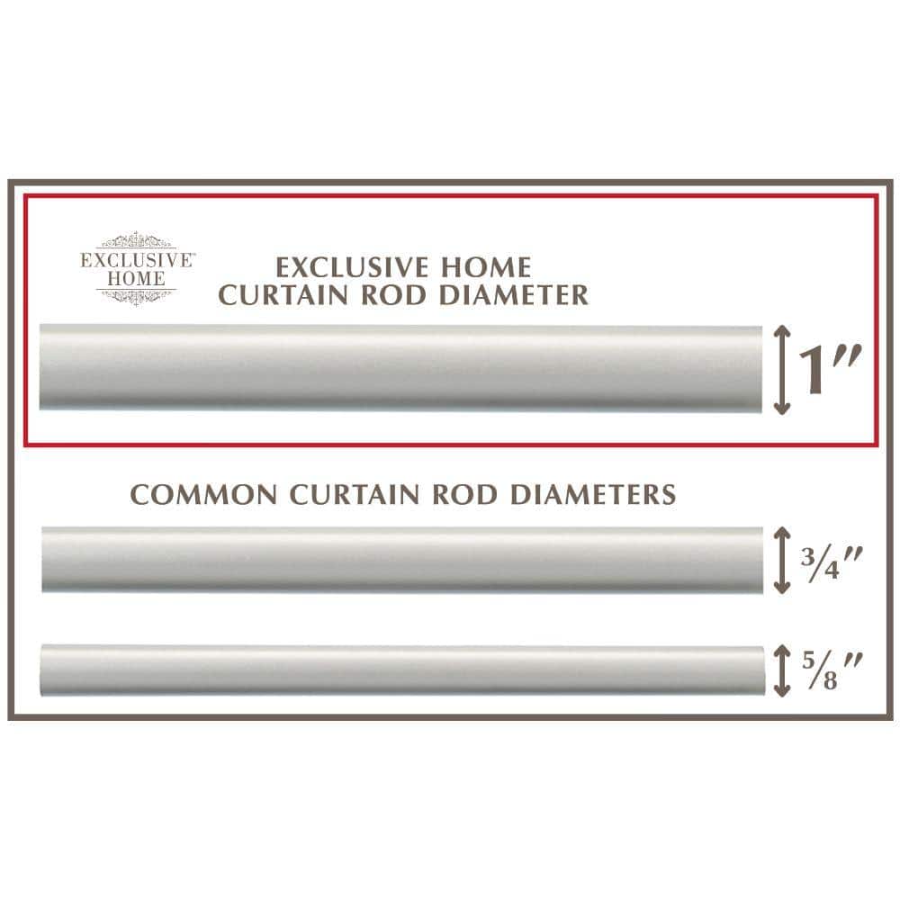 Matte Silver Adjustable Outdoor Curtain Rod with Finials, 84-160 inch