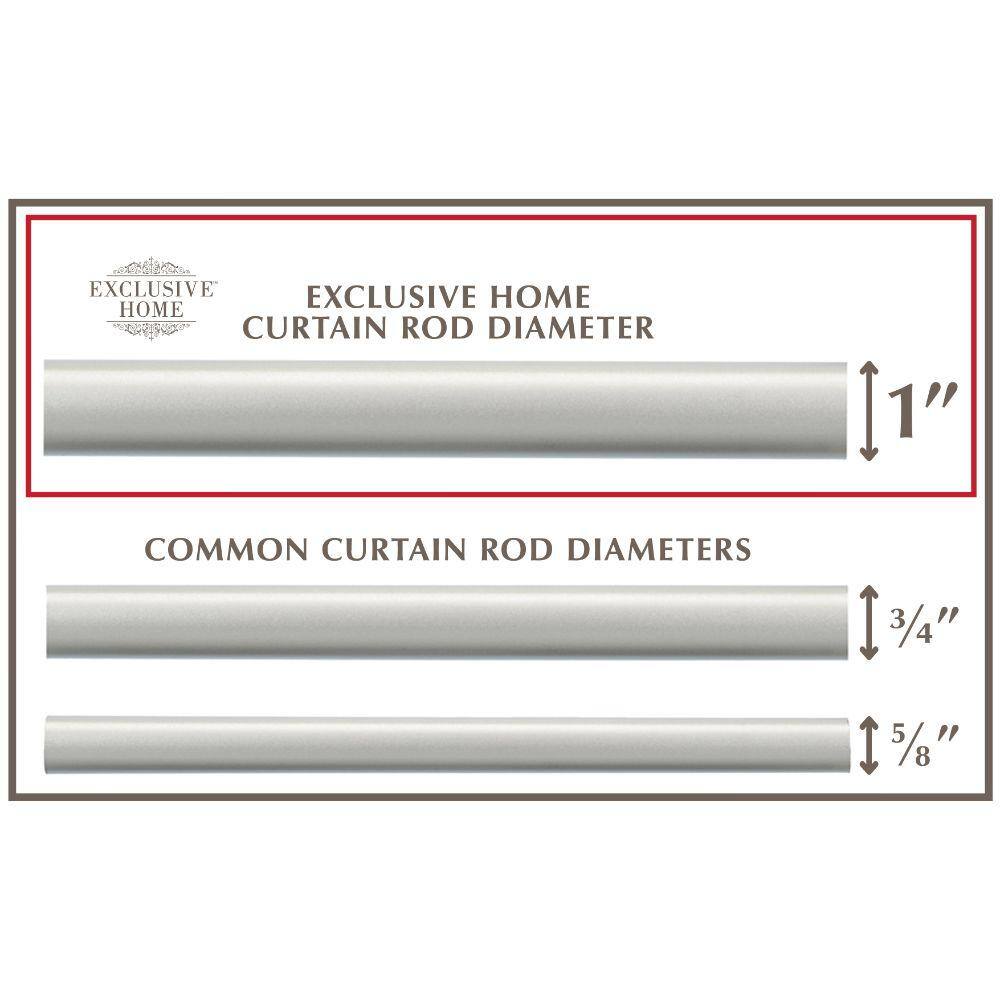 Adjustable Matte Silver Curtain Rod with Clear Crystal Finials