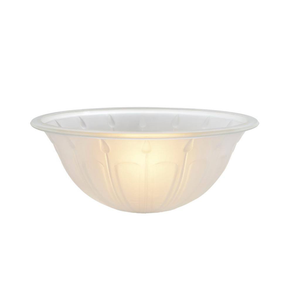 Frosted Glass Shade Torchiere/Swag/Pendant Light Accessory 11.75" x 5"