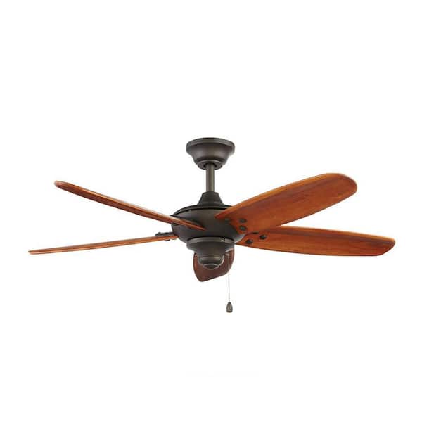 Home Decorators Collection Altura 48 in. Indoor/Outdoor Oil-Rubbed Bronze Ceiling Fan with Downrod and Reversible Motor; Light Kit Adaptable