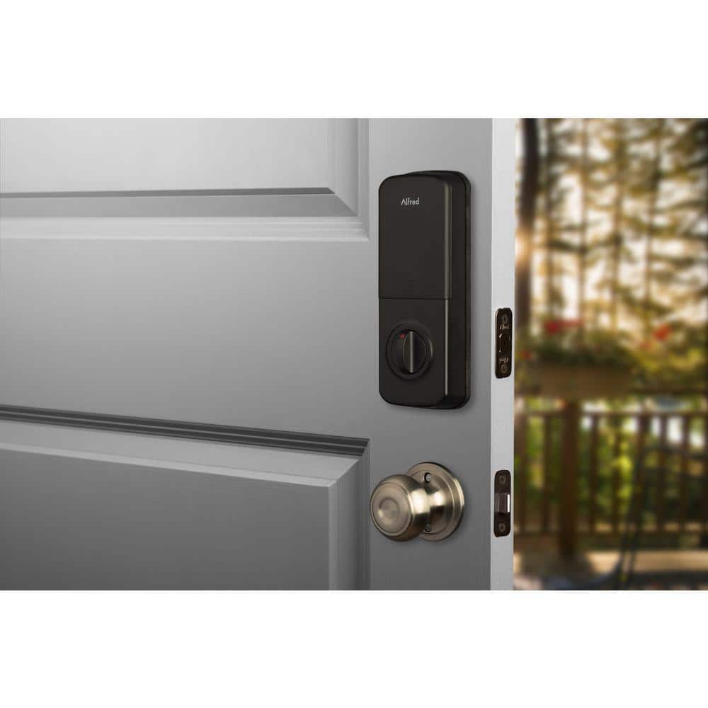 Alfred Black Electronic Smart Deadbolt with Touchscreen