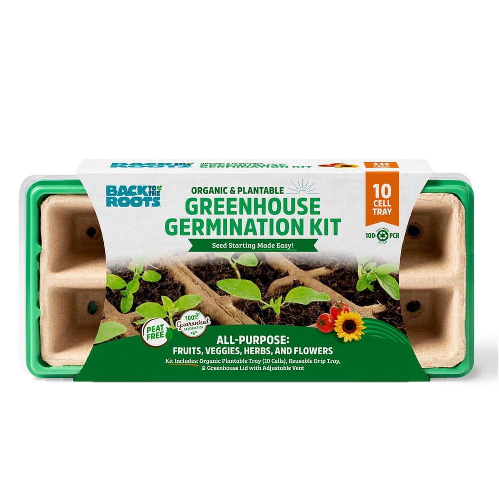 【新品】√Letter & Root Filmセット Back to the Roots Greenhouse Germination Kit (10-Cell) 49008 - The