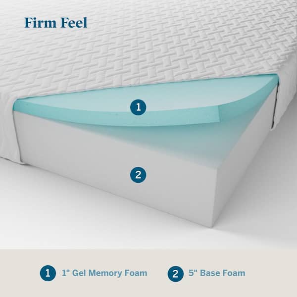 Lucid Comfort Collection SureCool 12in. Firm Gel Memory Foam Tight