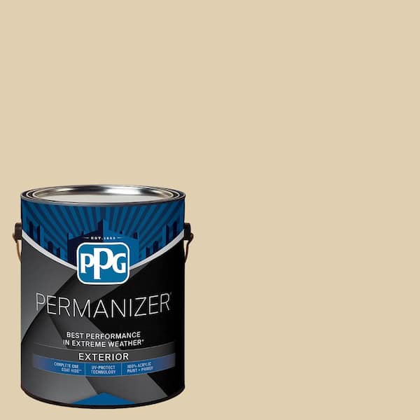 PERMANIZER 1 gal. PPG1086-3 Almond Cream Flat Exterior Paint