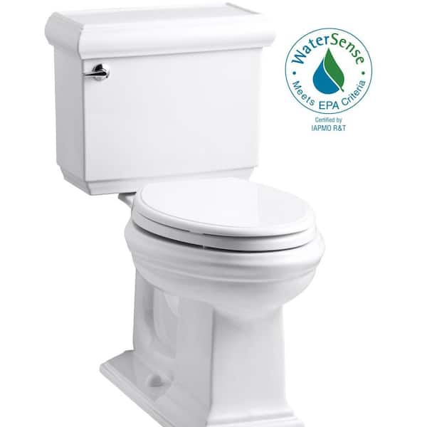 KOHLER Highline White Elongated Tall Height 2-piece WaterSense Toilet 12-in  Rough-In 1.28-GPF