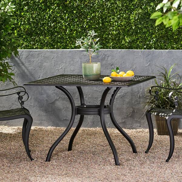 40 in. Square Tabletop Aluminium Outdoor Dining Table with
