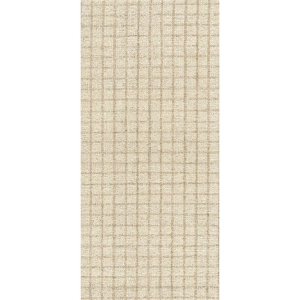 Conall Hand Micro Hooked Wool Natural 3 ft. x 8 ft. Indoor Runner Rug