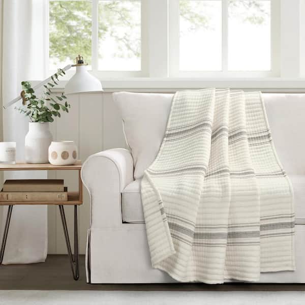 Barefoot Dreams CozyChic Marled Stripe Blanket Is Now Over 40% Off