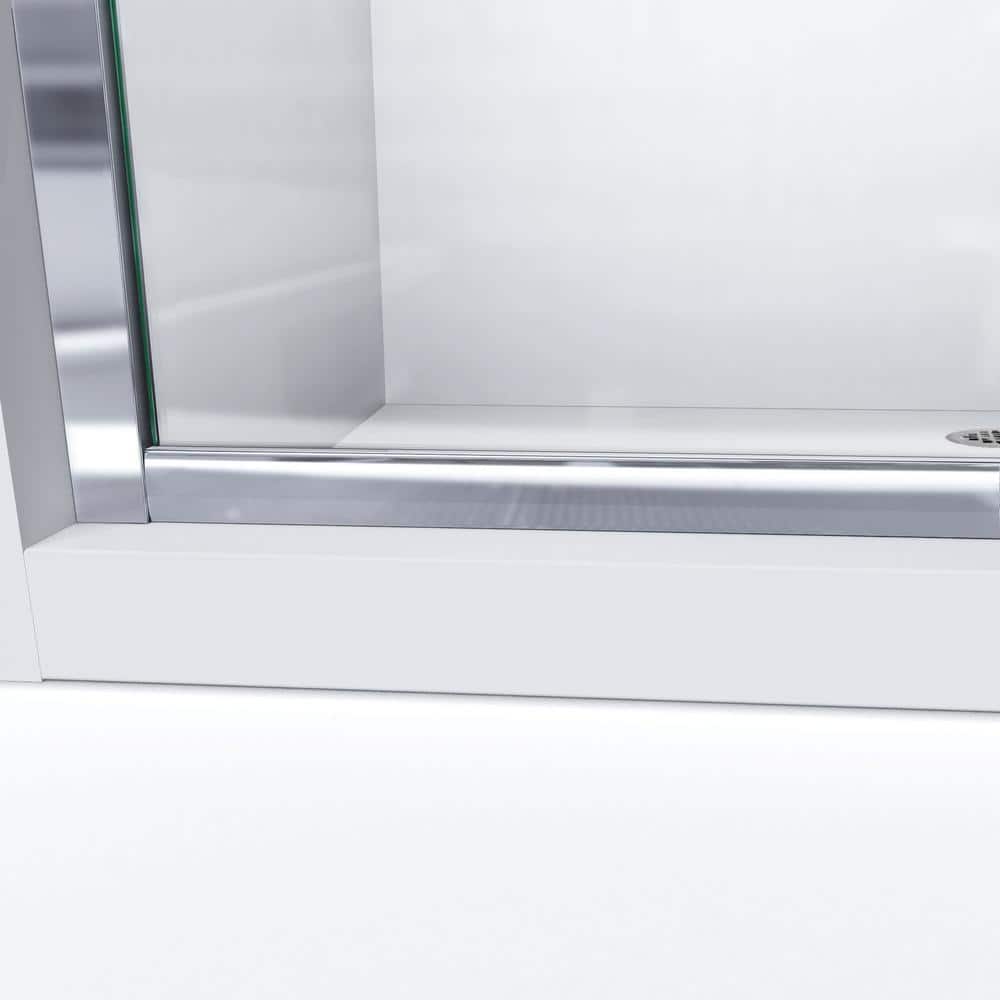 60" Oil Rubbed Bronze and Clear Glass Sliding Shower Kit