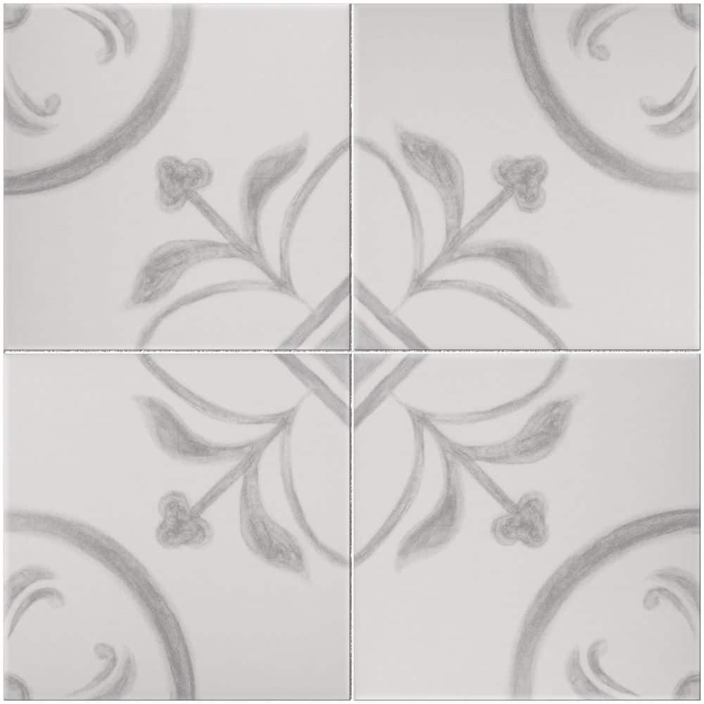Memory Pale Gray Square 5.9 in. x 5.9 in. Matte Porcelain Tile Sample price history on PriceWatchPro