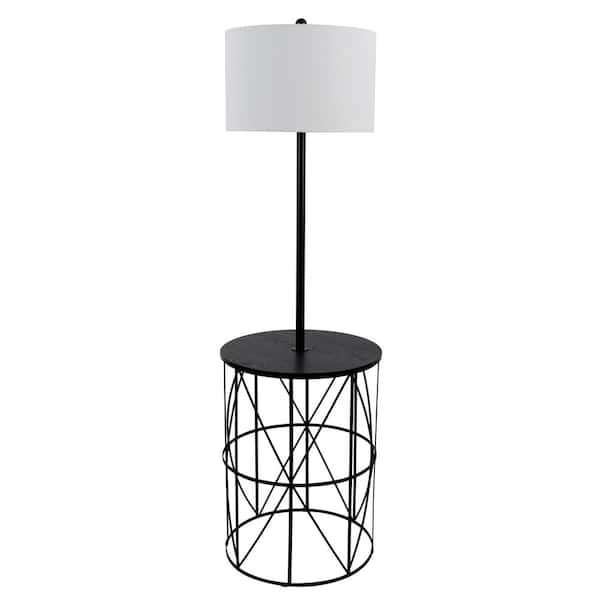 black metal floor lamp base