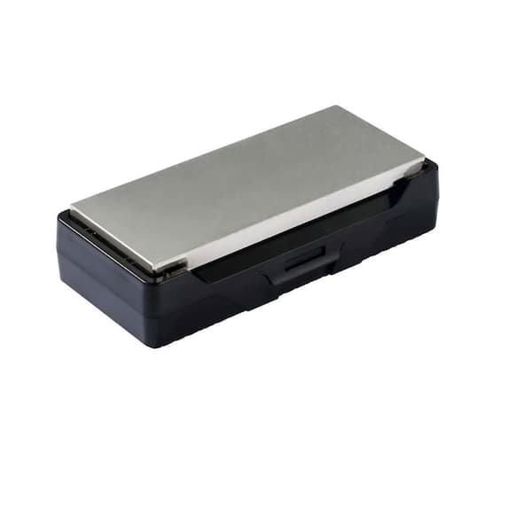 6 in. x 2.5 in. Double Sided Diamond Sharpening Stone, Whetstone Knife Sharpener, Storage Case with NonSlip Base