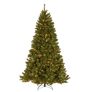 7 ft. North Valley Spruce Hinged Artificial Christmas Tree with 500 Clear Lights