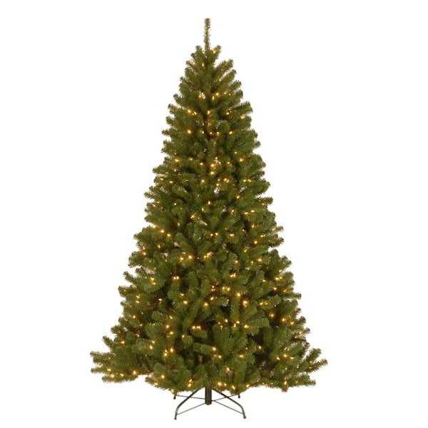National Tree Company 7 ft. North Valley Spruce Hinged Artificial Christmas Tree with 500 Clear Lights