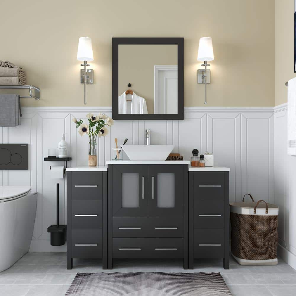 Vanity Art Ravenna 48 in. W Bathroom Vanity in Espresso with Single ...