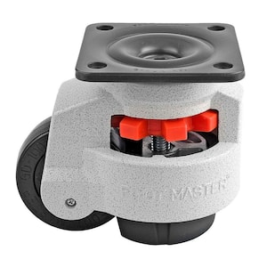 GD Series 3 in. Nylon Swivel Iconic Ivory Plate Mounted Leveling Caster with 1650 lb. Load Rating