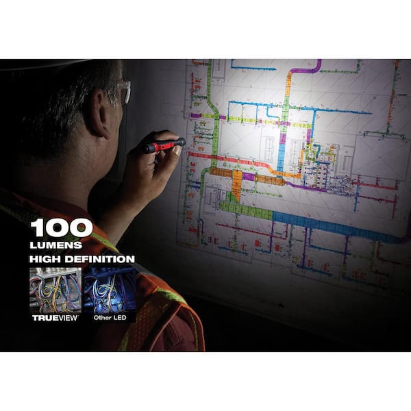 Milwaukee - 100 Lumens Aluminum Pen Light with Clip (2-Pack)