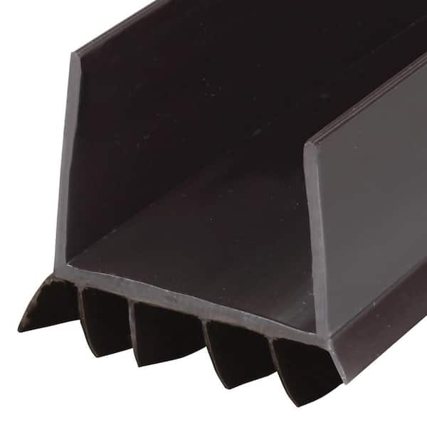 M-D Building Products 36 in. Brown Vinyl U-Shape Slide-On Under Door ...