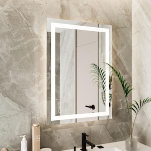 Modern Elegance 28 in. W x 36 in. H Frameless Rectangular Anti-Fog LED Light Wall Bathroom Vanity Mirror with 3-Color