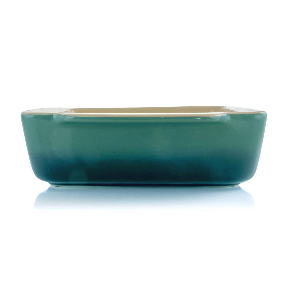 Teal Gradient Ceramic Rectangular Bake Pan, 16.25"