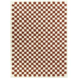 Covey Burnt Orange 9 ft. x 12 ft. Geometric Area Rug