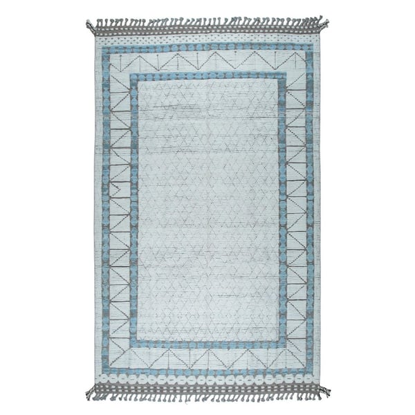 Ivory 8 ft. x 11 ft. Hand-Knotted Wool Contemporary Marrakech Handspun, Elegant and Timeless Rug for Living, Area Rug