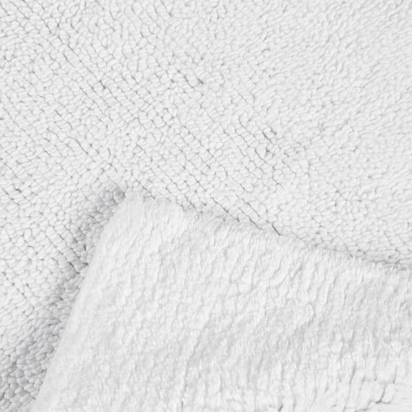 Shop Feather Touch Reversible Bath Rug White, Bath Rugs