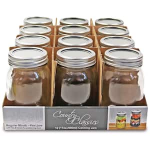 16 oz. Regular Mouth Glass Canning Jar (2 packs of 12)