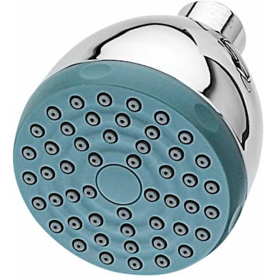 1-Spray 2.75 in. Wall Mount Fixed Shower Head in Poished Chrome