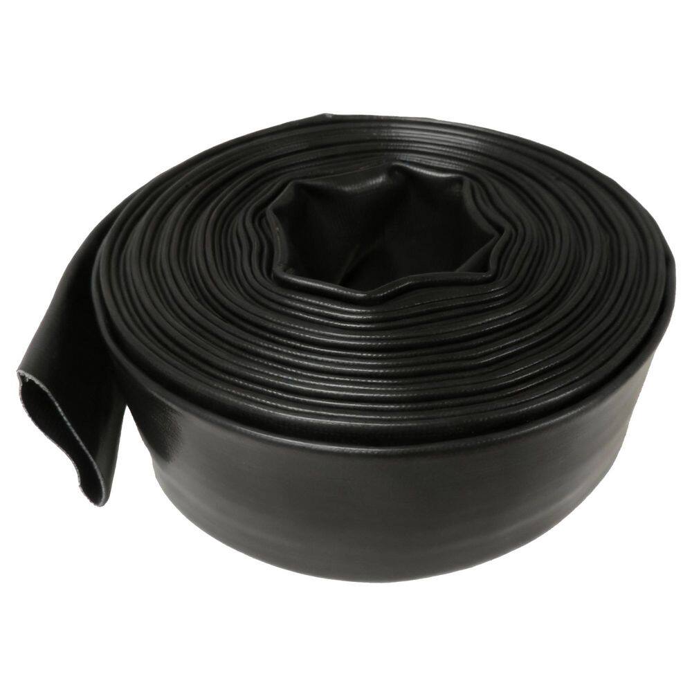 8 in. x 50 ft. Heavy Duty 4 Bar Black Lay Flat Flexible PVC Discharge and Backwash Hose price history on PriceWatchPro