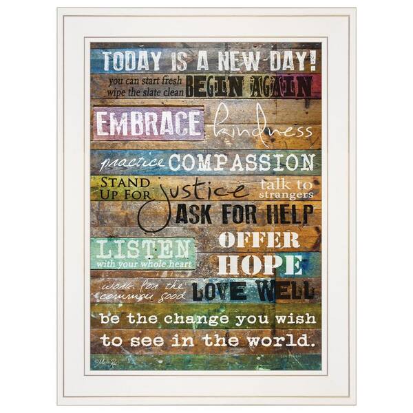 HomeRoots Today Is by Unknown 1 Piece Framed Graphic Print Typography ...