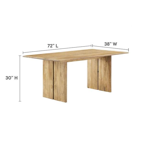 MOOSE Wood table「ko-patan kai」 MODWAY Amistad in Oak Wood 70 in. Column Dining Table Seats
