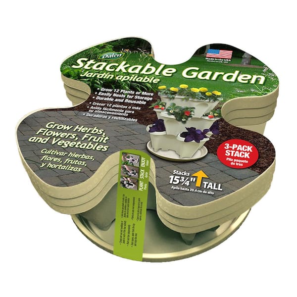 Plastic Stackable Garden Planter STGS-W - The Home Depot