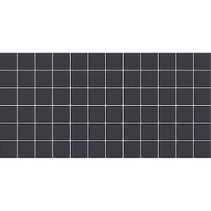 Keystones Unglazed Black 12 in. x 24 in. x 6 mm Porcelain Mosaic Floor and Wall Tile (24 sq. ft. / case)