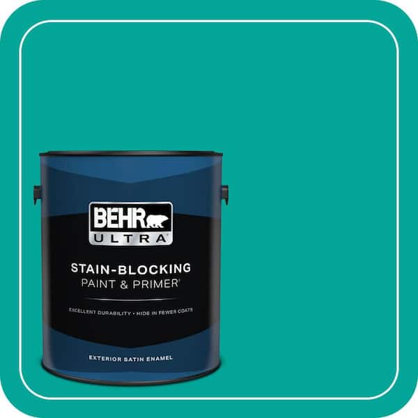 BEHR ULTRA 1 gal. Home Decorators Collection #HDC-MD-22 Tropical Sea Satin Enamel Exterior Paint & Primer