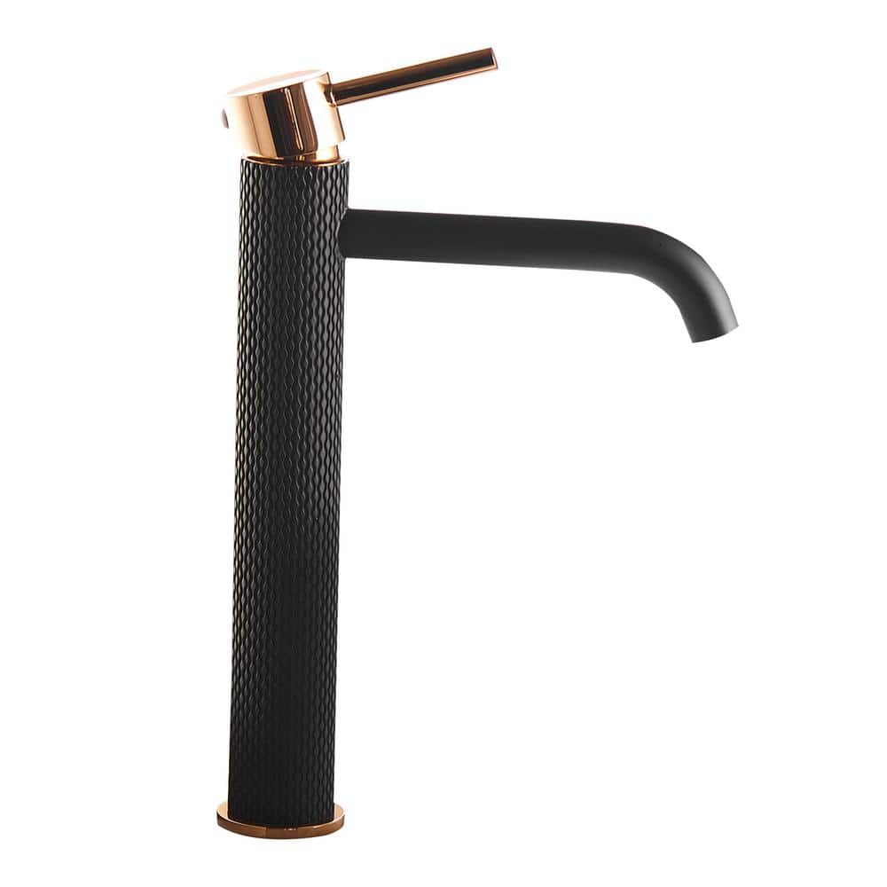 Single Handle Single Hole High Arc Deck Mount Bathroom Faucet with Supply Line in Matte Black price history on PriceWatchPro