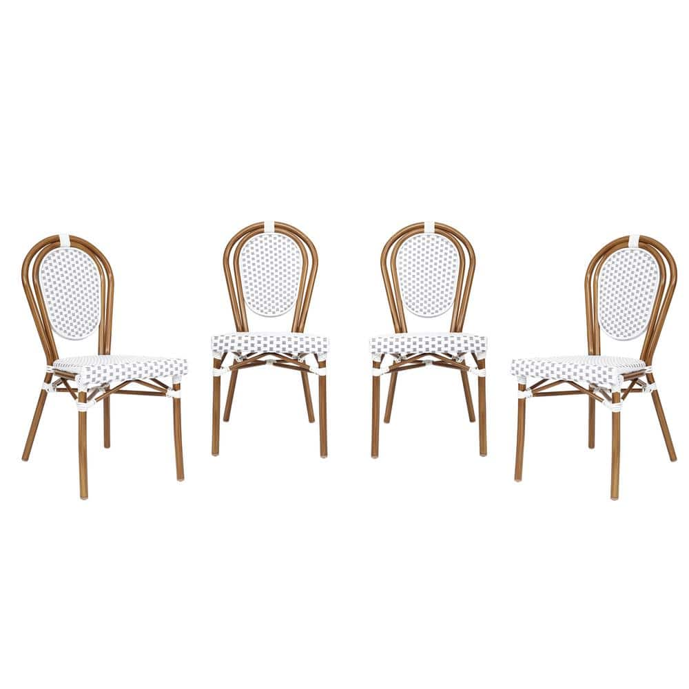 Brown Aluminum Outdoor Dining Chair in Gray Set of 4 price history on PriceWatchPro