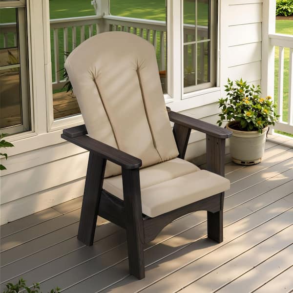 21.65 in. x 49.61 in. 1-Piece Replacement Outdoor Adirondack Chairs Cushion in Beige