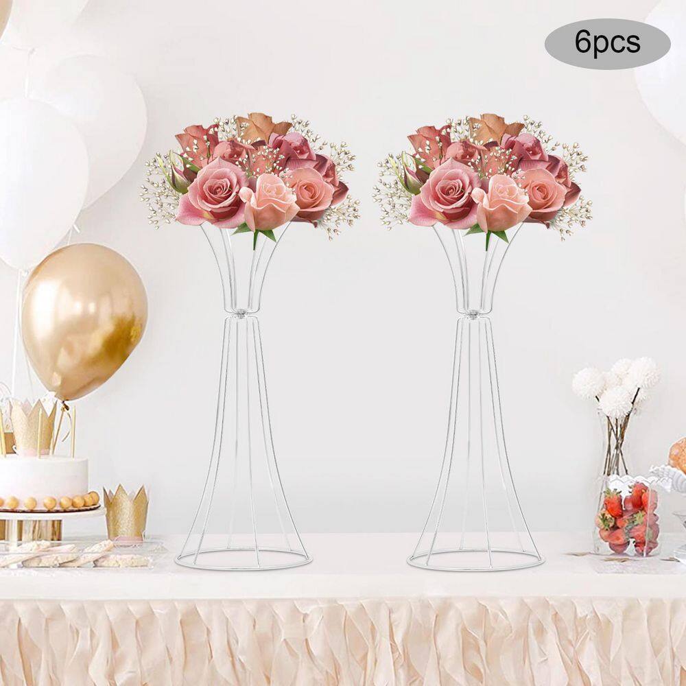 7.87 in. x 19.69 in. Silver Metal Iron Round Decorative Stands Birthday Party Table Centerpieces (Set of 6) price history on PriceWatchPro