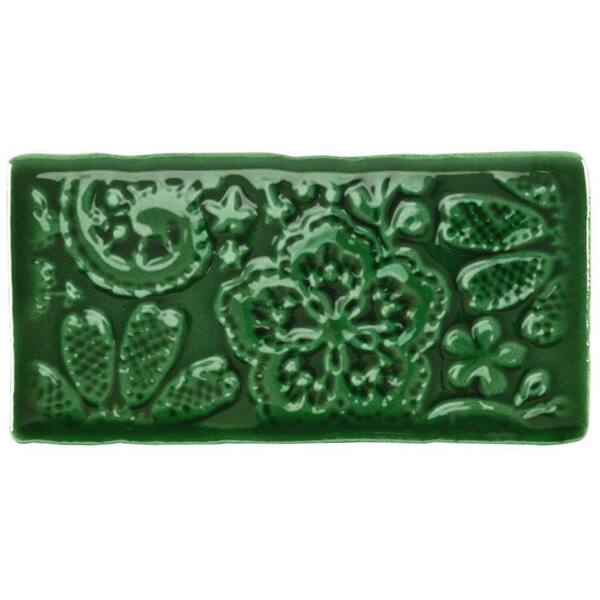 Viva Feelings Antic Verde 3 in. x 6 in. Ceramic Wall Take Home Tile Sample